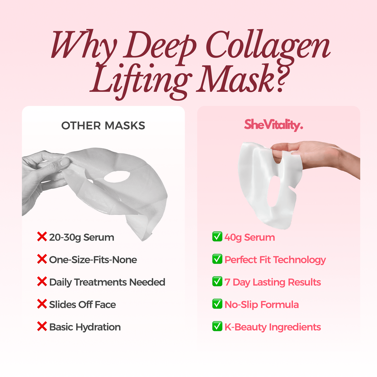 Collagen Glow Up Mask 2.0 - 30 Day Supply (4 Masks)
